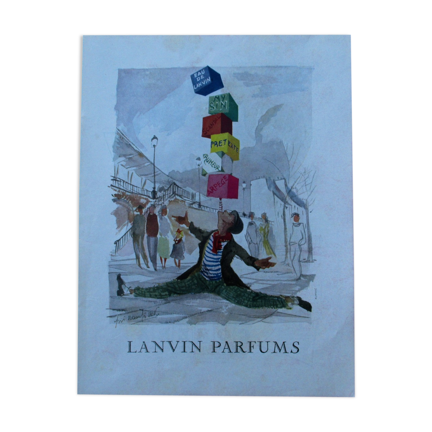 Advertising LANVIN Perfumes 50s