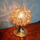Bubbled glass table lamp, design Helena Tynell, 1970