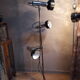 Floor lamp black and chrome 1970