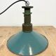 Industrial Green Enamel Factory Pendant Lamp with Cast Aluminium Top, 1960s