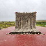 Authentic Beni Ouarain Rug 236x152 cm – Natural Cream Wool