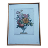 Vintage Botanical Engraving - Louvre Museum Edition - 18th Century Bouquet