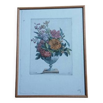 Vintage Botanical Engraving - Louvre Museum Edition - 18th Century Bouquet