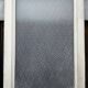 Old door from 1890 in solid wood with translucent glass at the top
