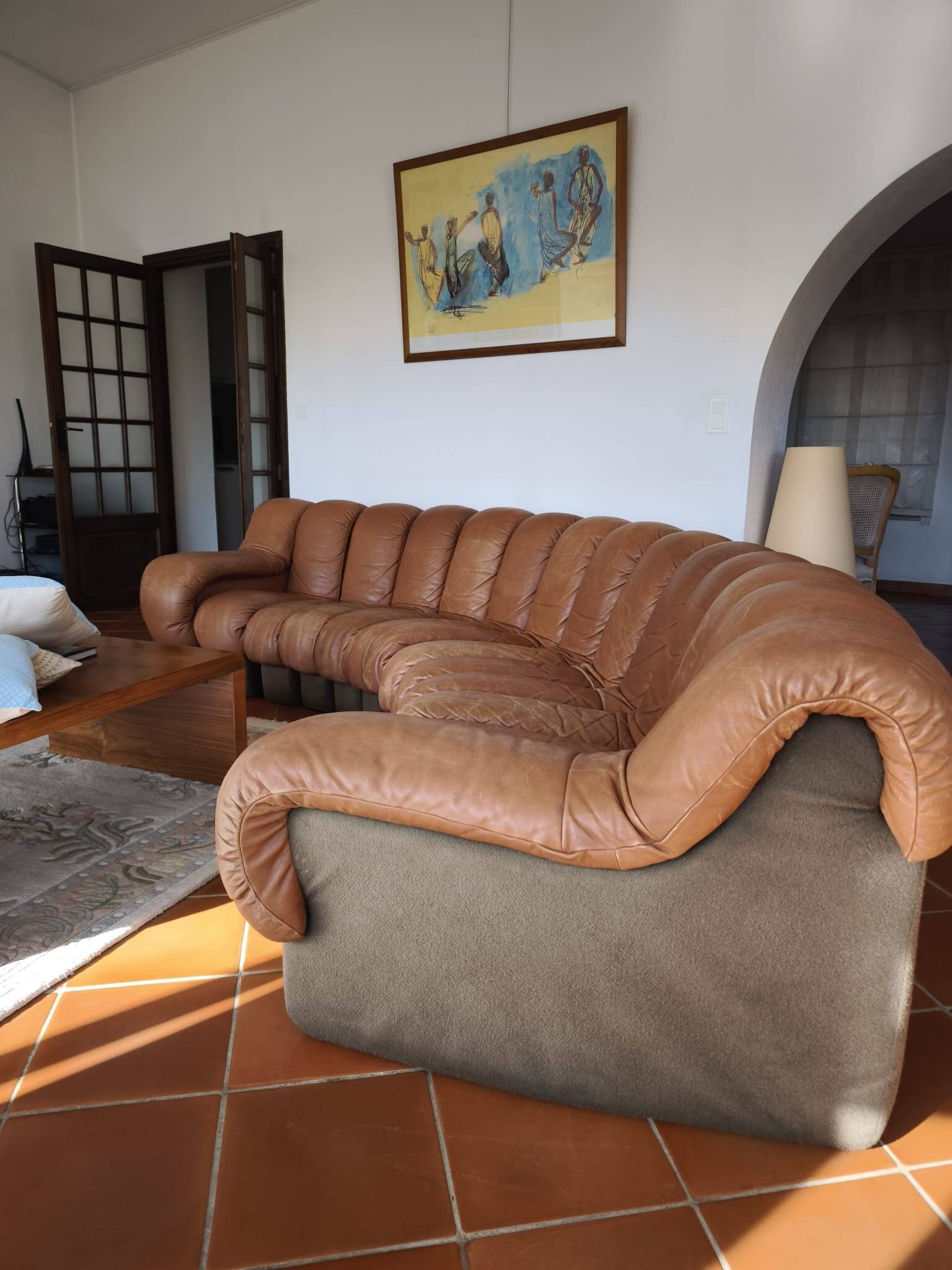 De Sede 14-piece leather sofa