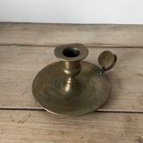 Old brass candle holder