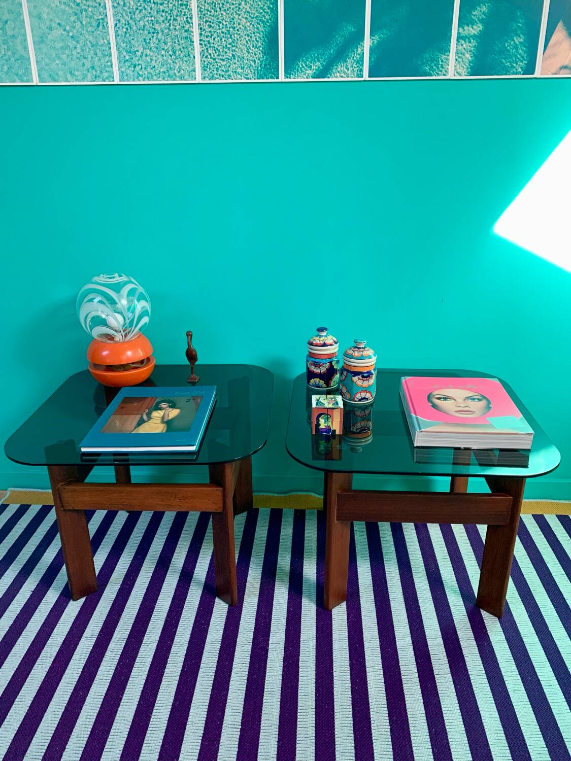 Pair of vintage coffee tables - Scandinavian