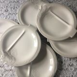 6 vintage fish plates