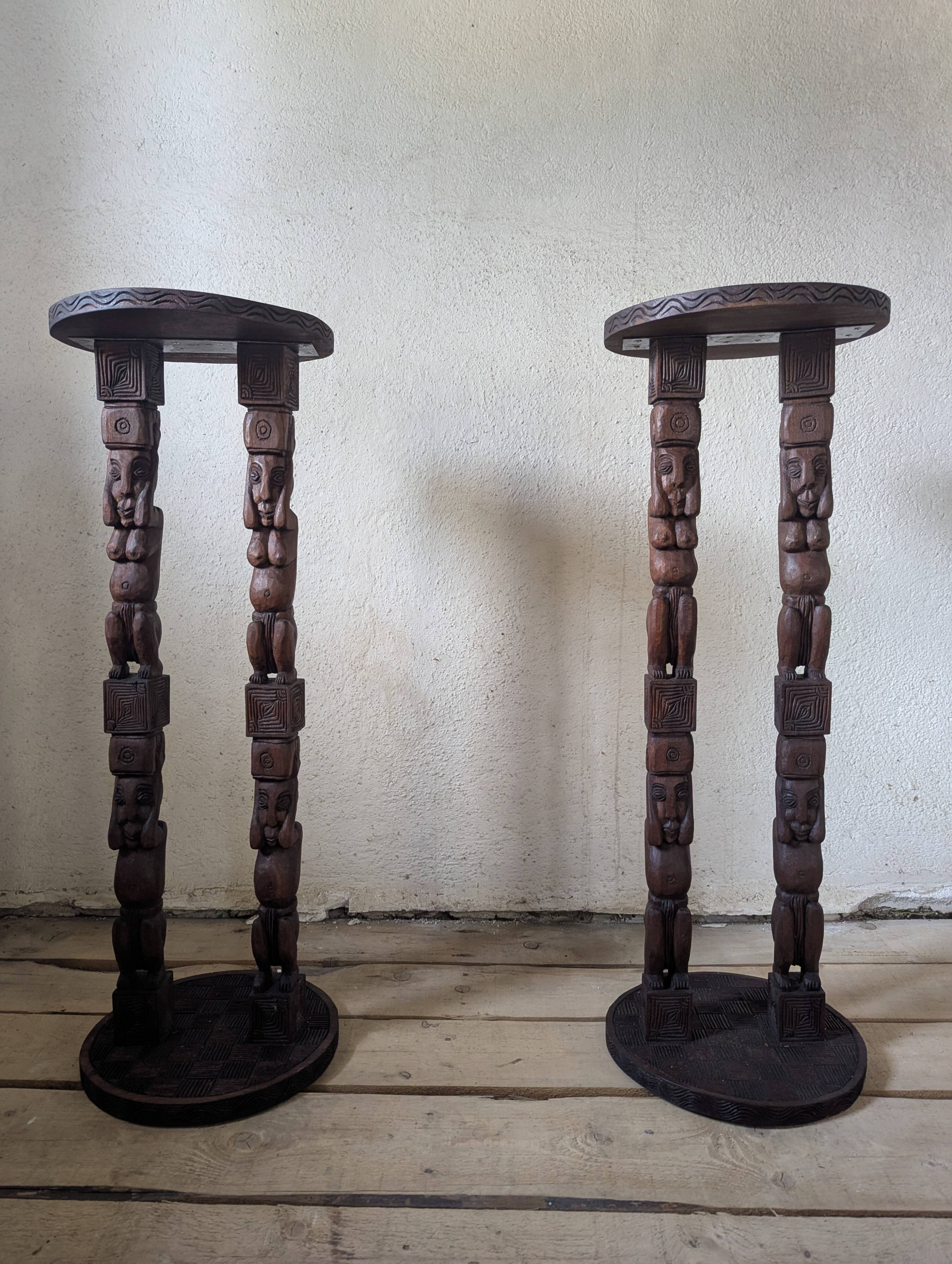 Pair of African stools