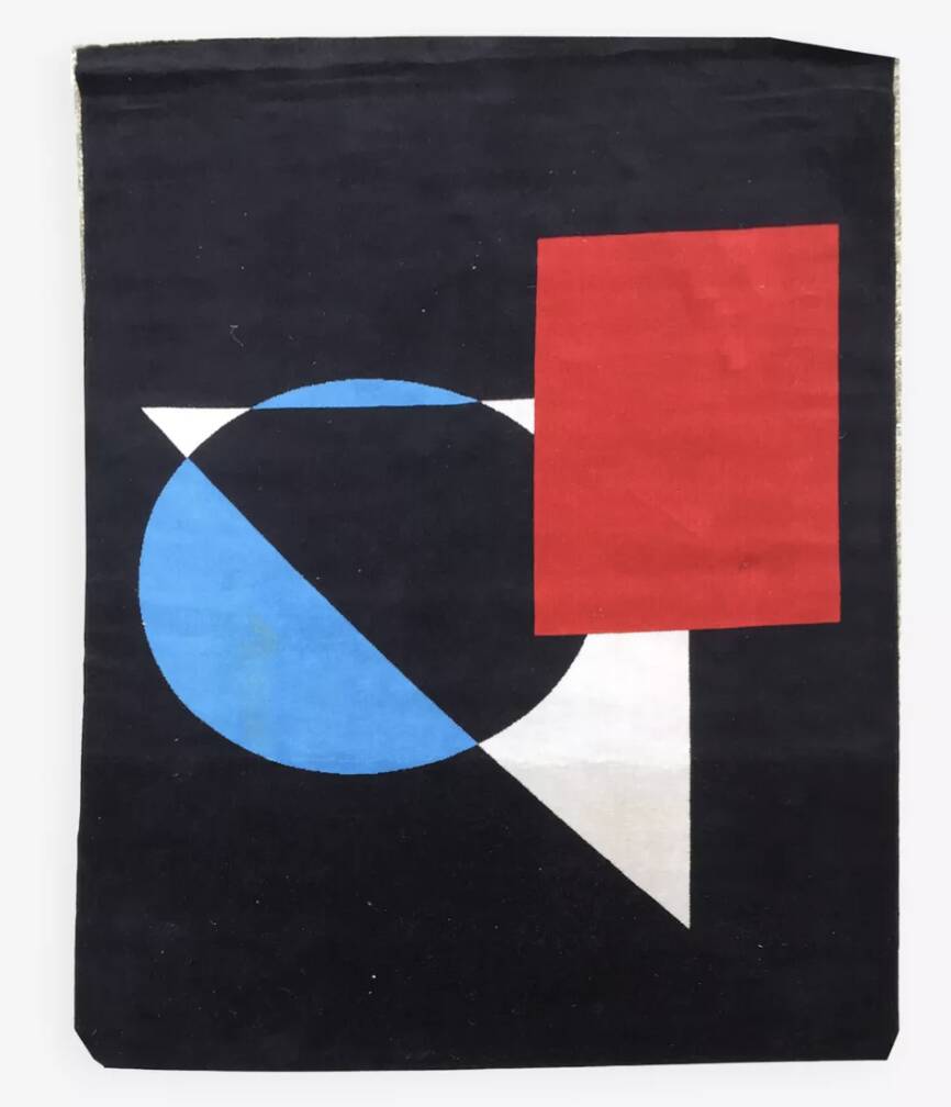 Art Deco rug made in France in 1960, in very good condition