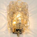 Large amber wall lamp in bubble glass by Helena Tynell, Limburg, Germany.