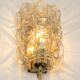 Large amber wall lamp in bubble glass by Helena Tynell, Limburg, Germany.