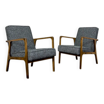 Pair Of Vintage Armchairs By Bfm, Poland, 1960's