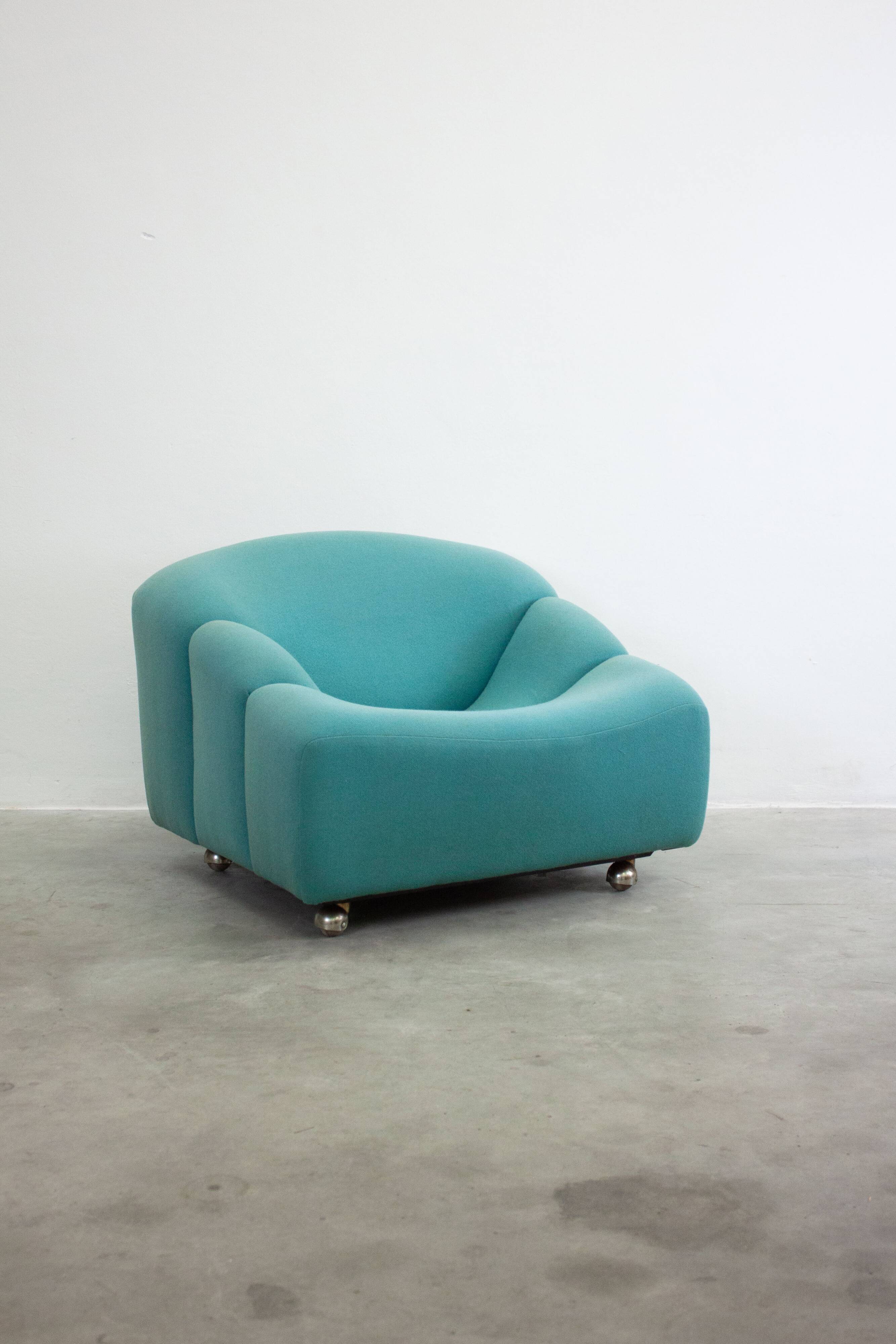 Chaise longue Artifort ABCD par Pierre Paulin (Sarcelle)