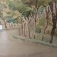 Painting - Watercolor Park Alleys signed Prochot