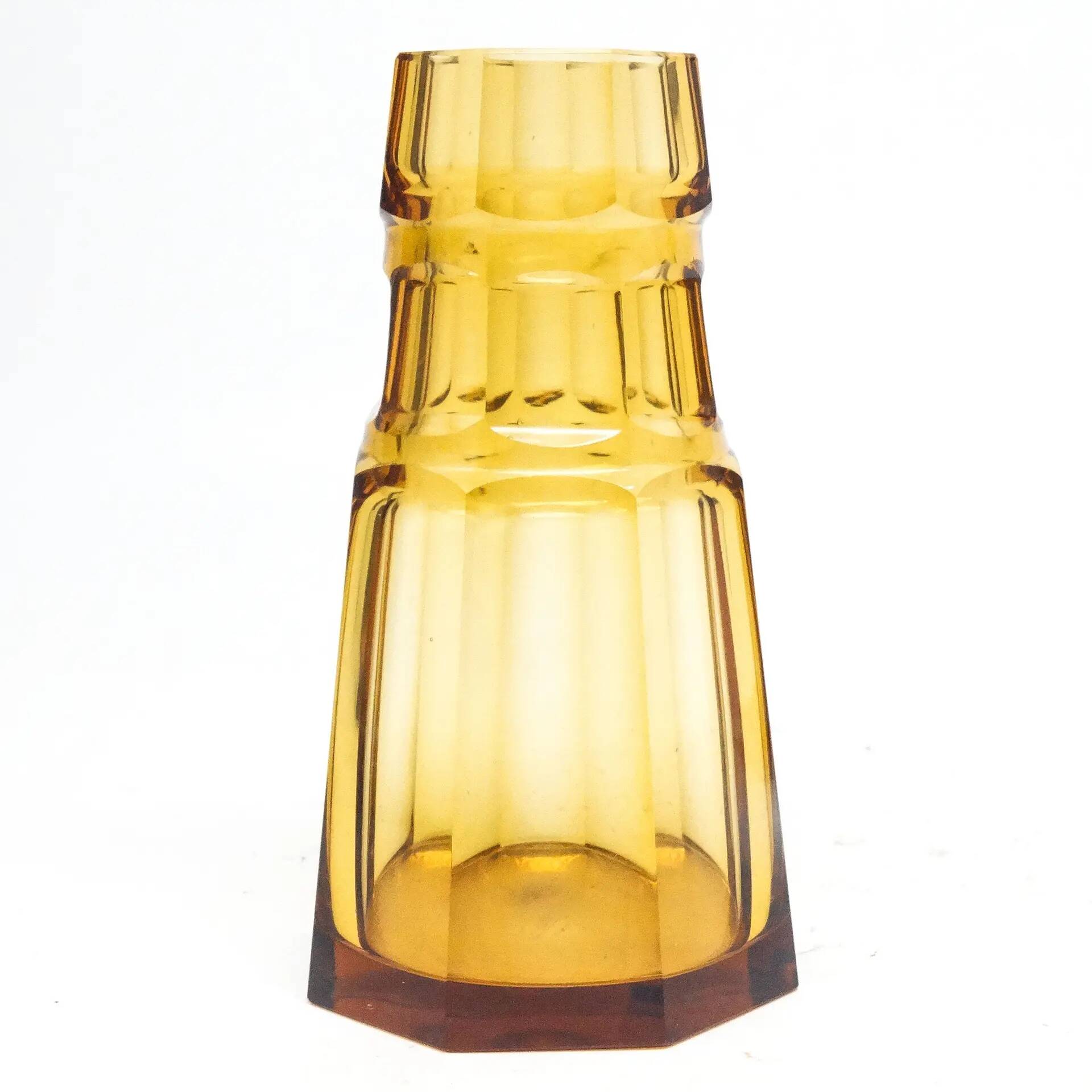 Art Deco vase, crystal, Moser, Czechoslovakia, 1930s