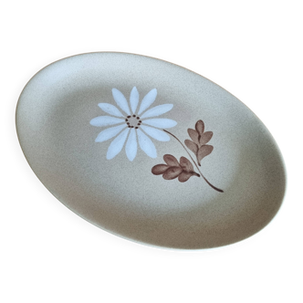 Oval serving dish in Saint-Amand earthenware with Autumn decor