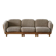 Danish Three Seater Sofa in Pine and Lambswool, Scandinavian Modern Sofa, 1
