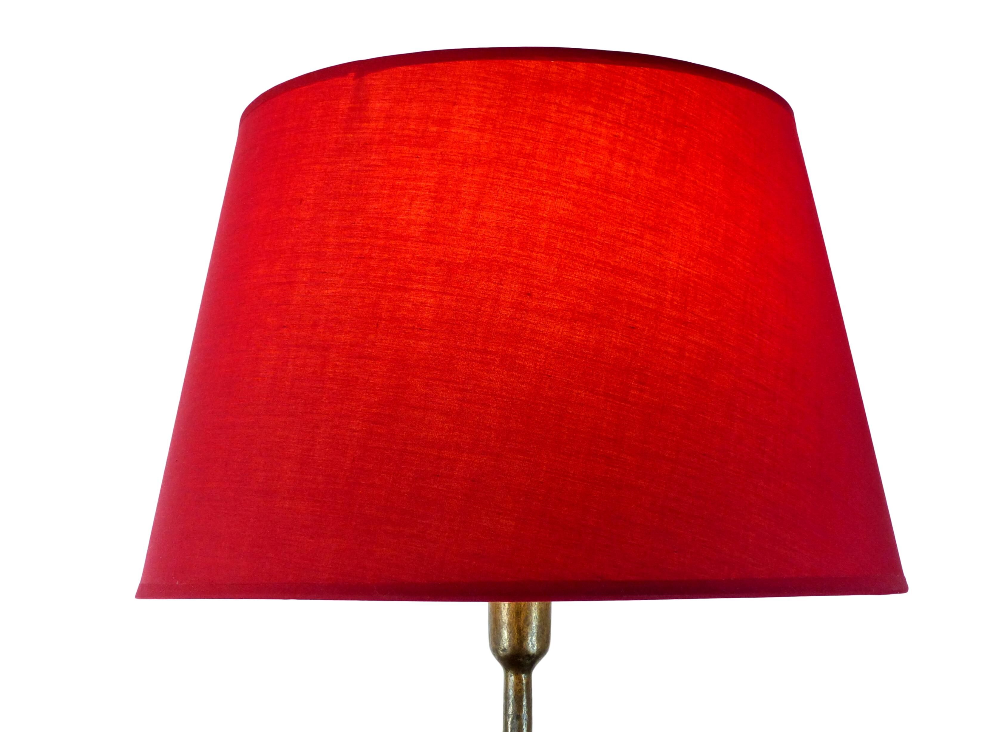 Wrought iron tripod table lamp