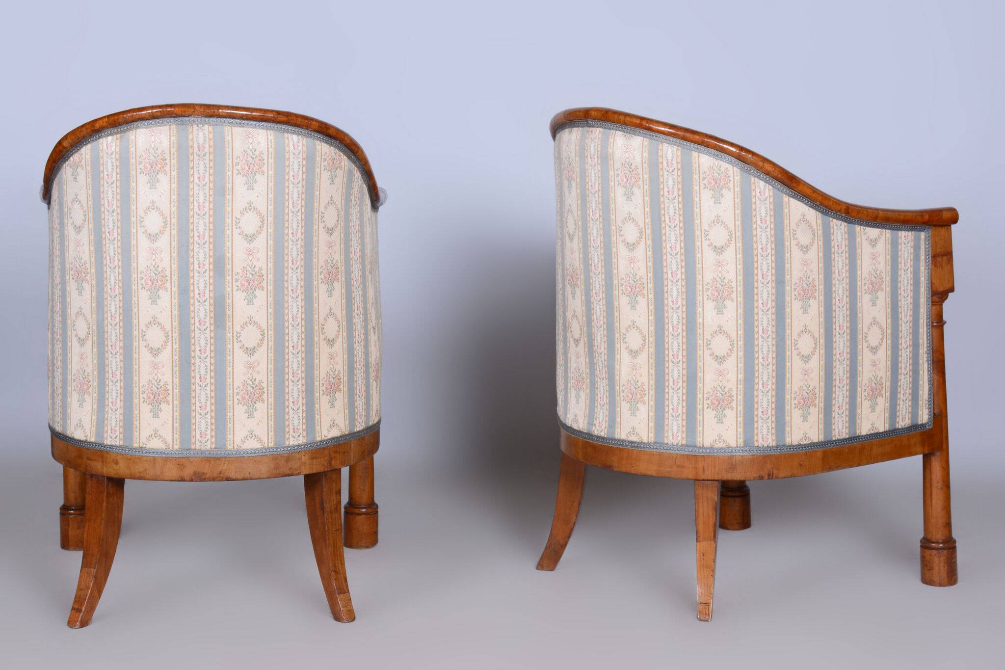 Ensemble de sièges en bouleau Biedermeier restauré, polonais ravivé, Vienne, Autriche, années 1830