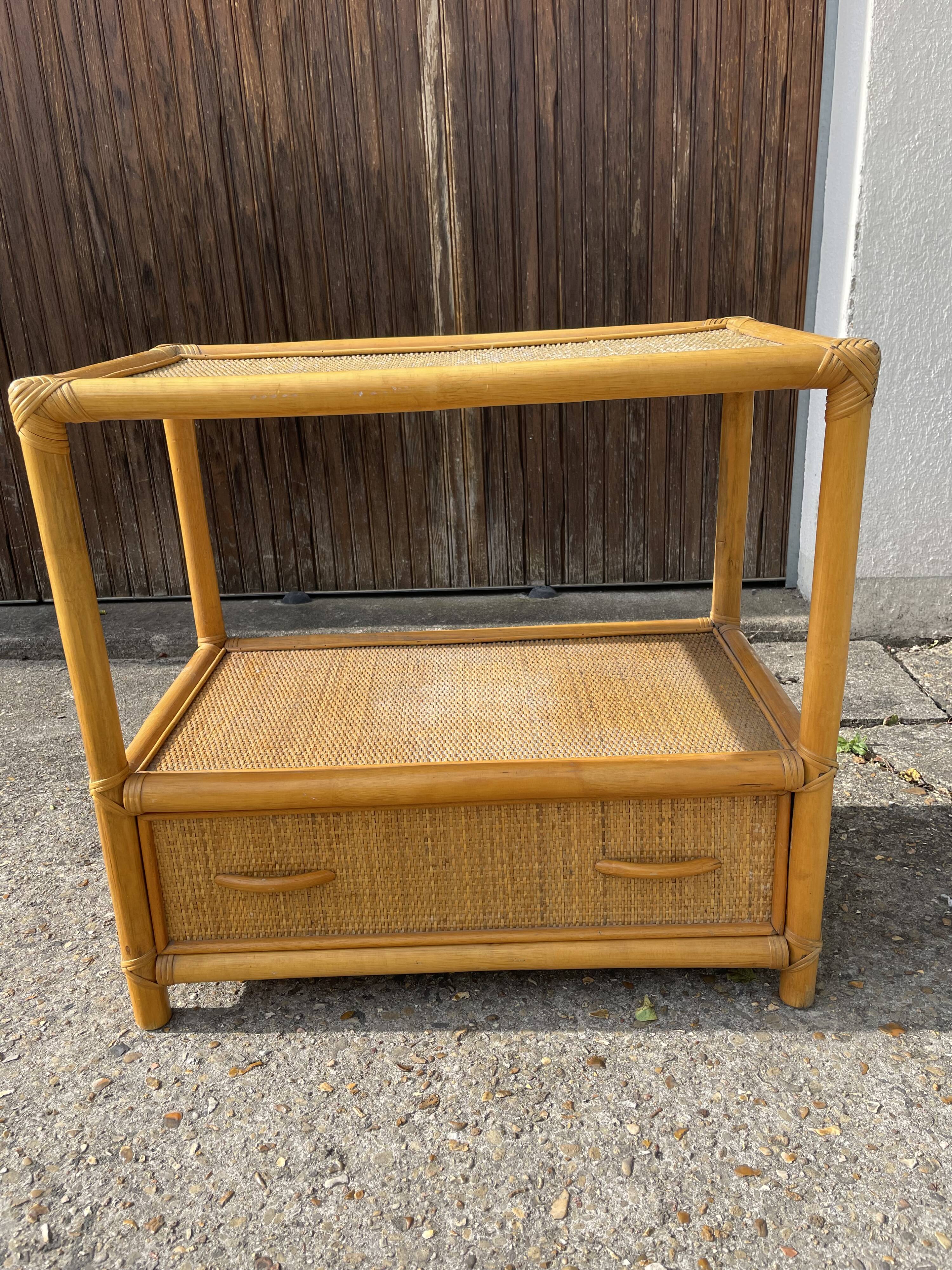 Low rattan furniture