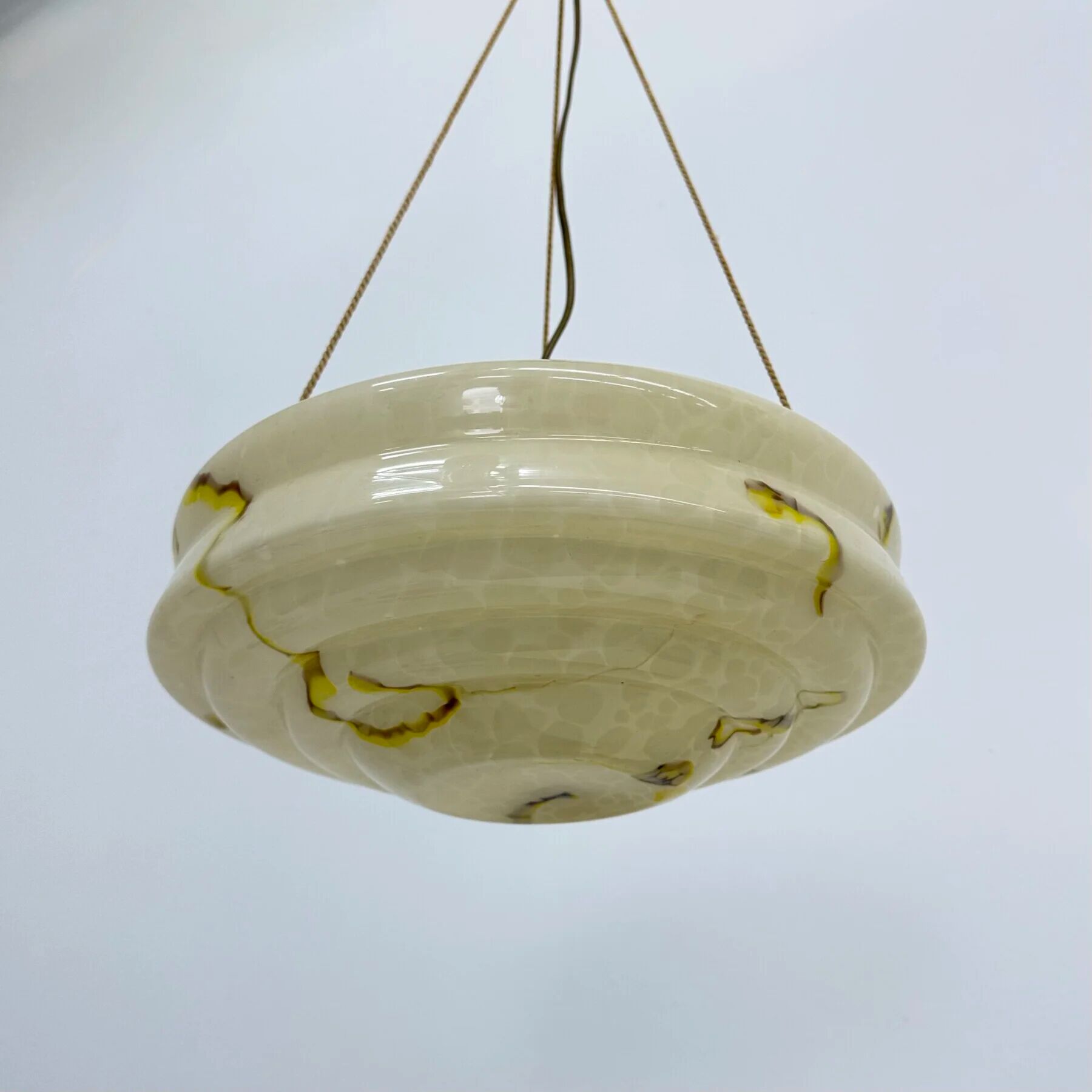 Art deco glass hanging lamp, 1950s