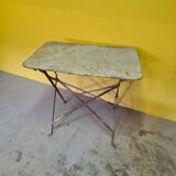 Old French Metal Bistro Garden Table, From The Early 1900s.