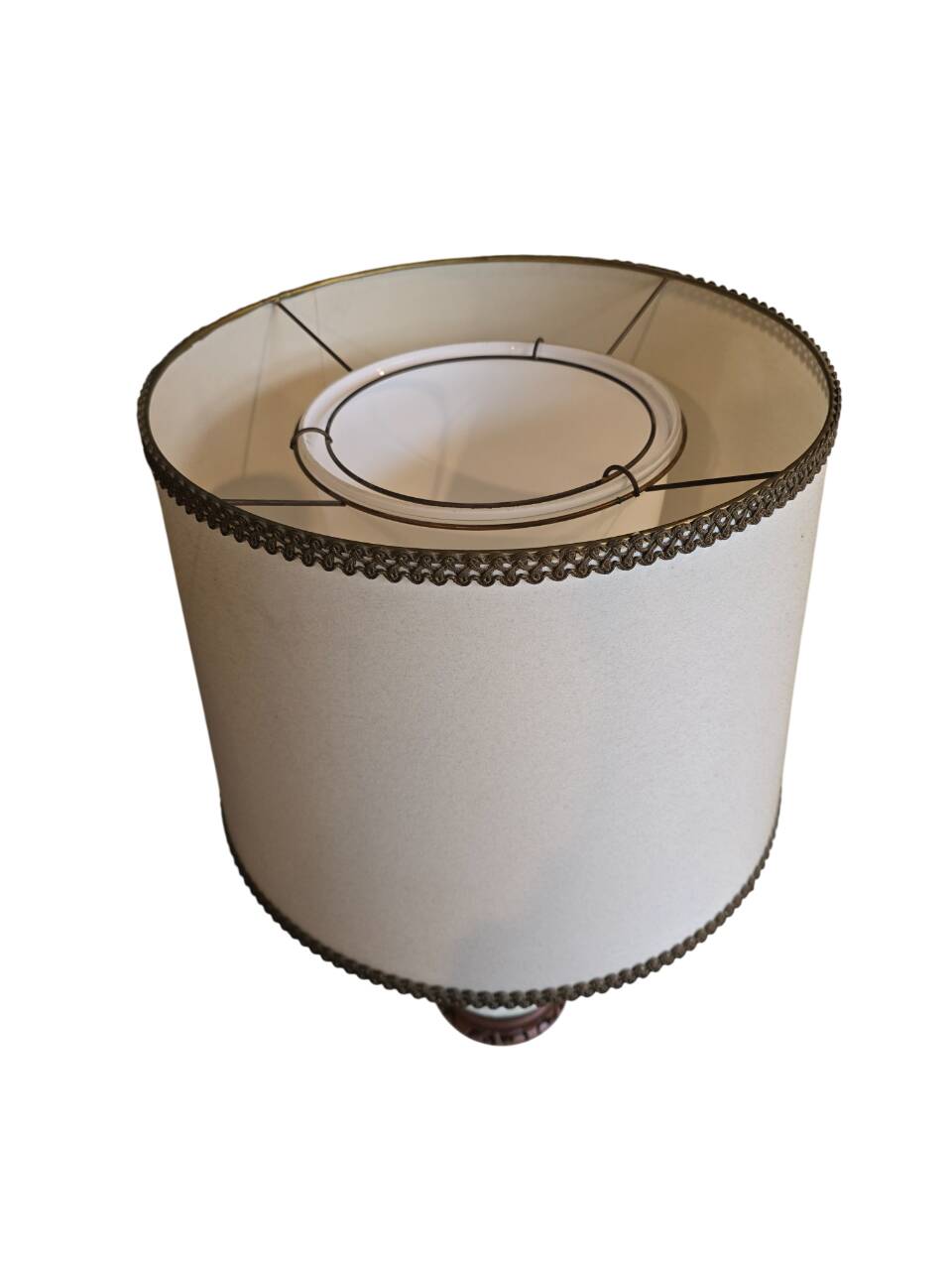 Celadon lamp with opaline 2 lights