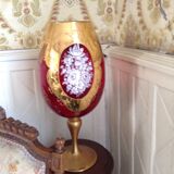 Painted glass vase