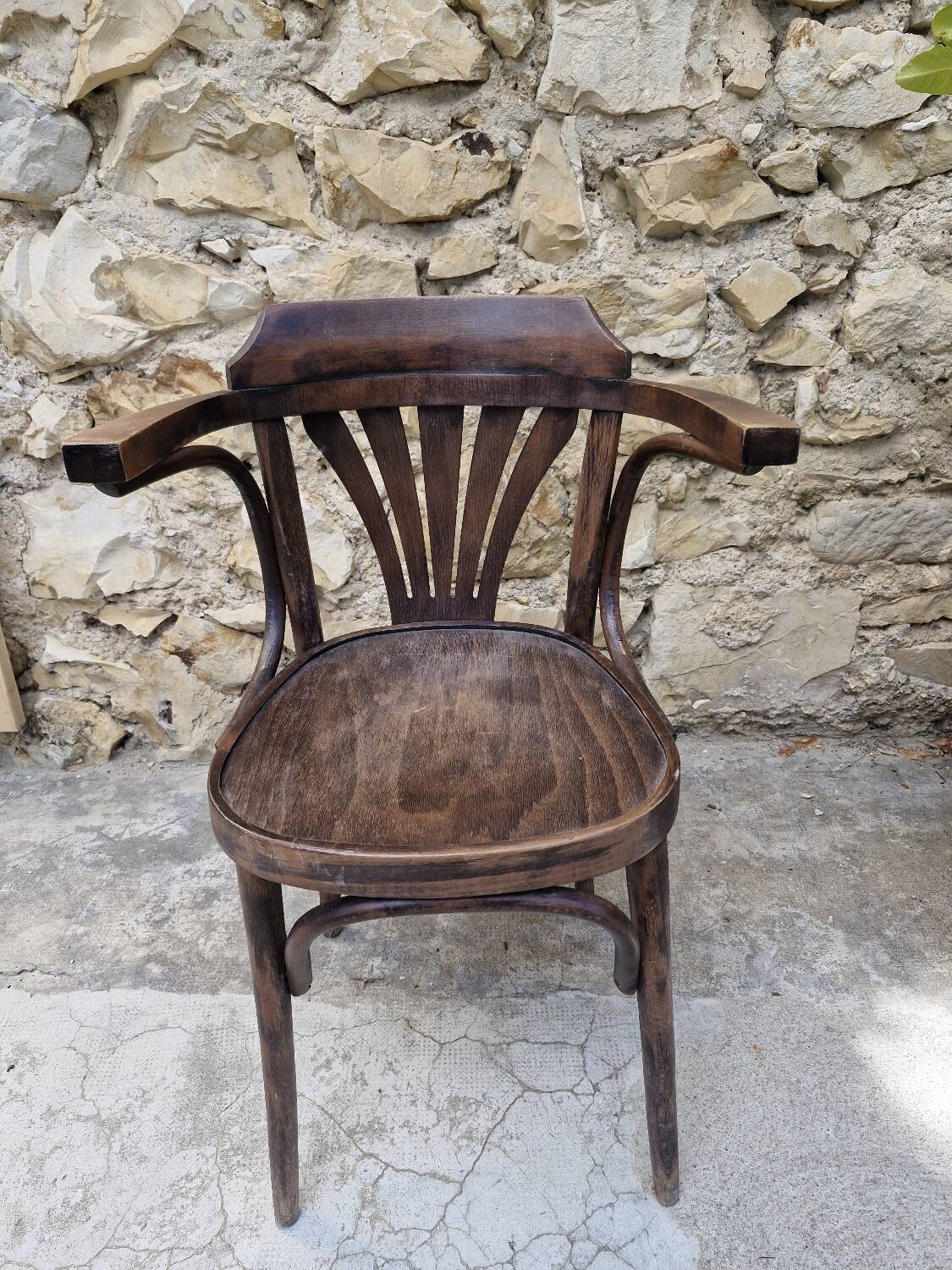 Lot fauteuils de restaurant bistrot vintage en bois courbé