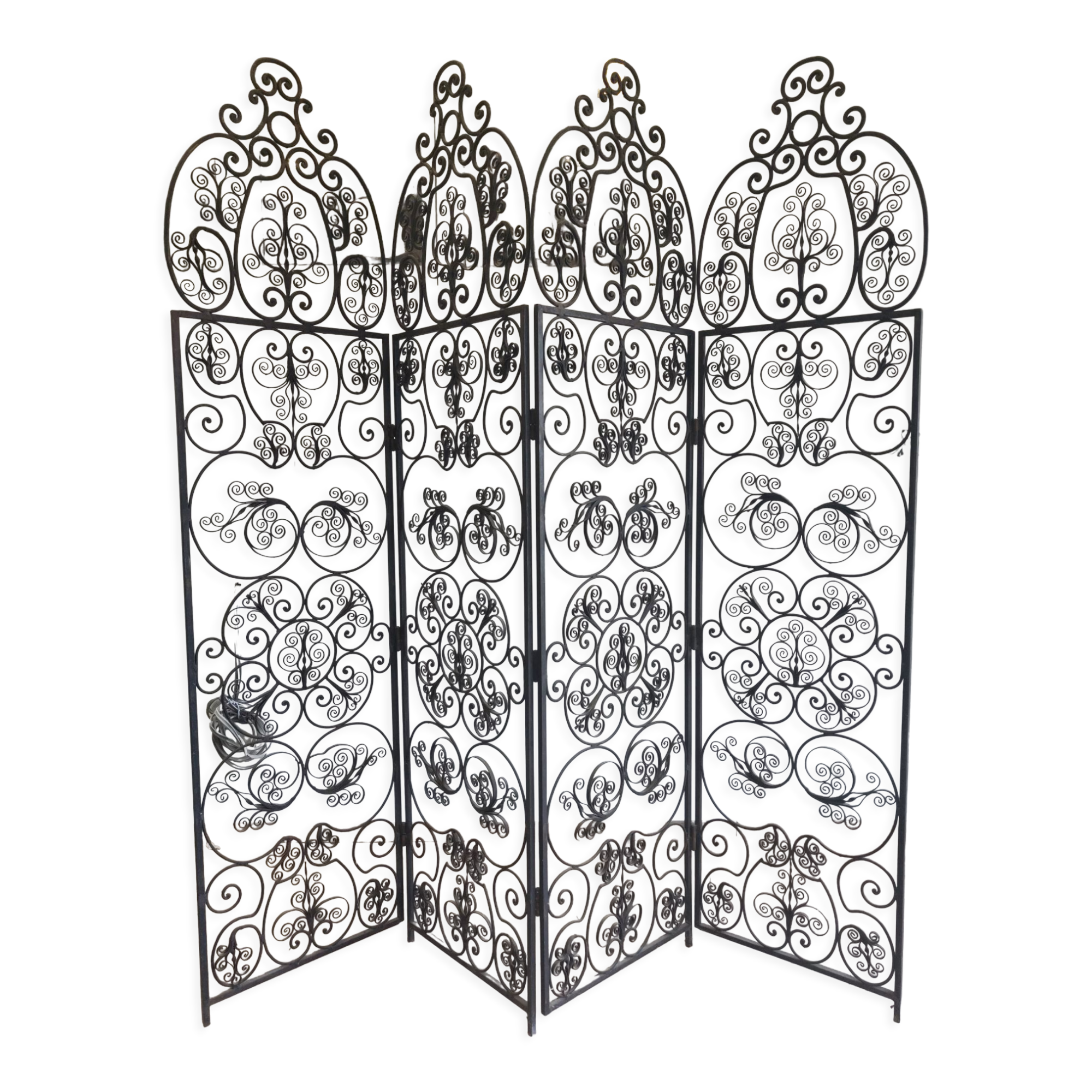 Moorish screen in andalusian arabic forge iron