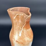 Large vintage flamed stoneware jug – France, 1970s