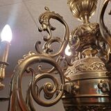 Lustre en bronze doré 6 lumières XIX ème