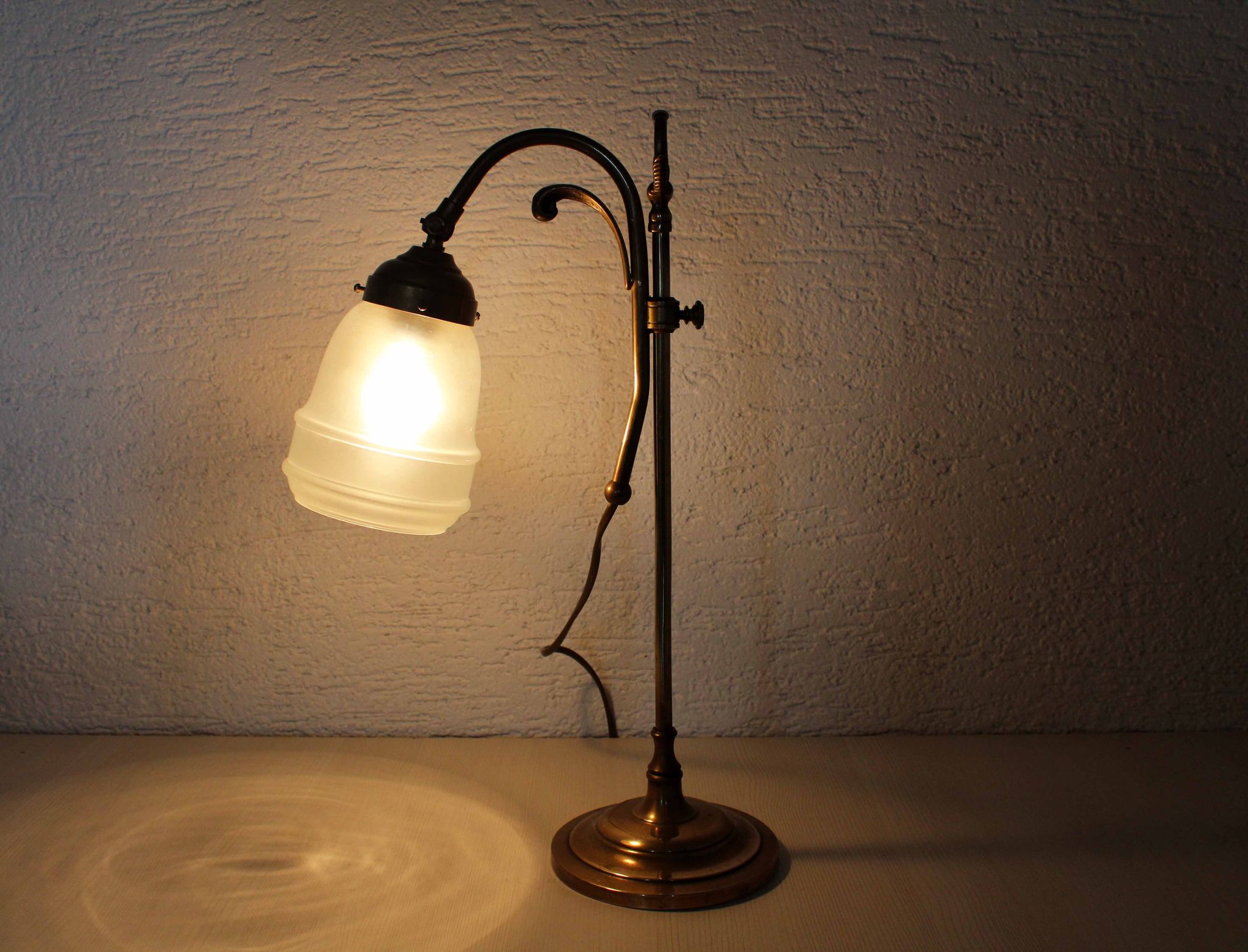 Ancienne lampe de bureau col de cygne