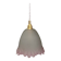 Vintage tulip suspension in frosted glass half white half pink