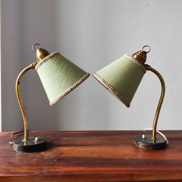 Paire de lampe art déco 1940/50