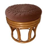 Pouf vintage en rotin