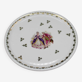 18th century Fragonard style French Porcelain Cake Dish