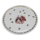 18th century Fragonard style French Porcelain Cake Dish