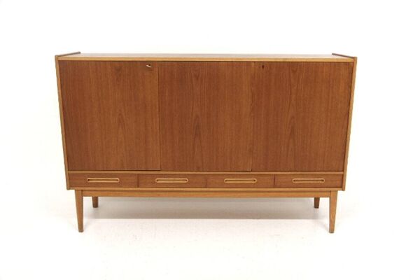 Enfilade scandinave en teck et en chêne, Suède, 1950