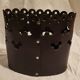 Vintage Magazine Rack Holder Waste Basket Cut Work Brown Leather Oval Shape