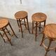 Set de 4 tabourets de bar, bois courbé