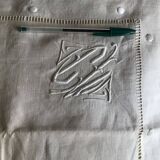 New linen pillowcase embroidered CV day scale, pastilles