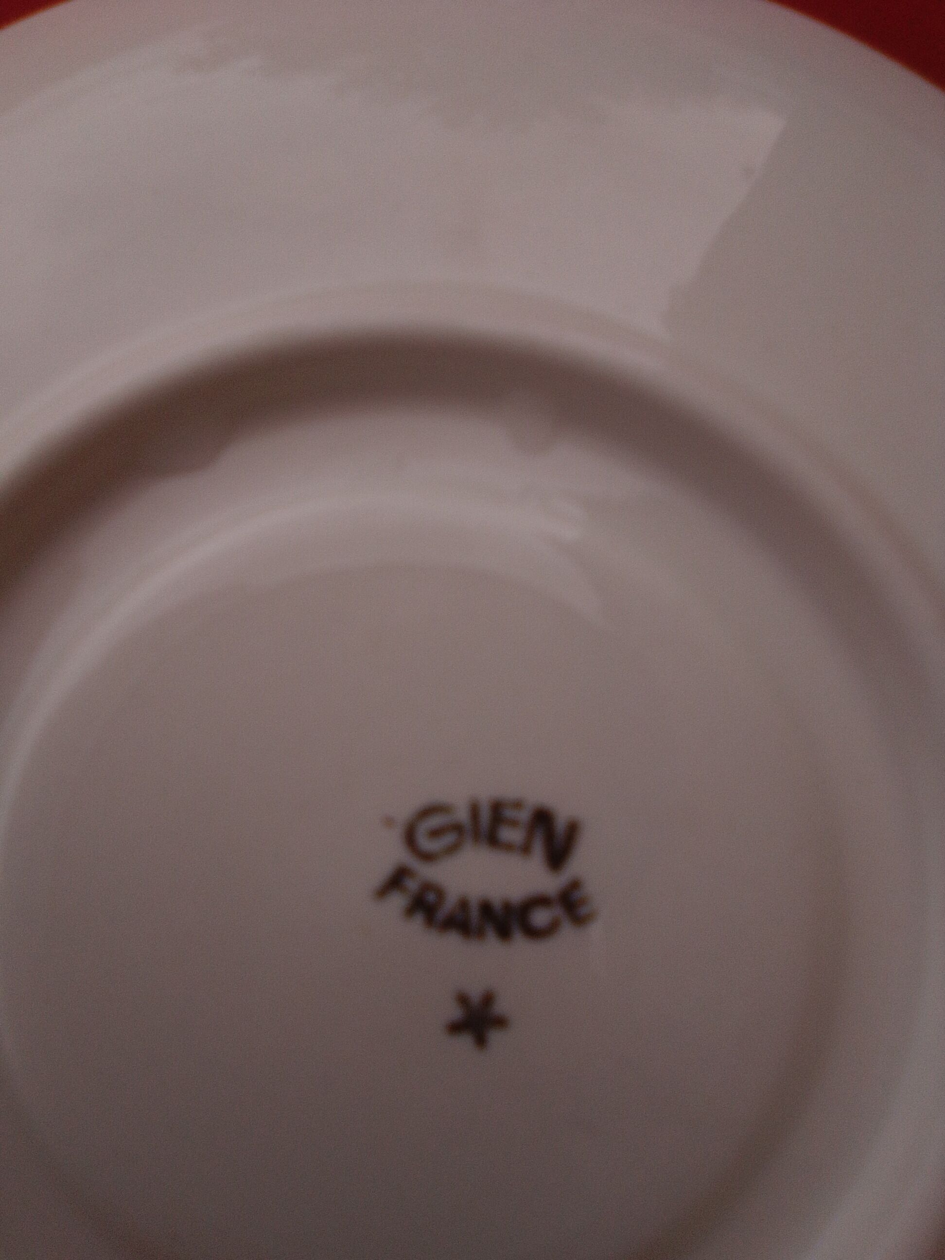 6 coffee cups with saucer in gien faience