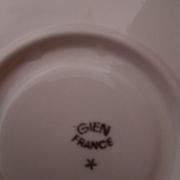6 coffee cups with saucer in gien faience