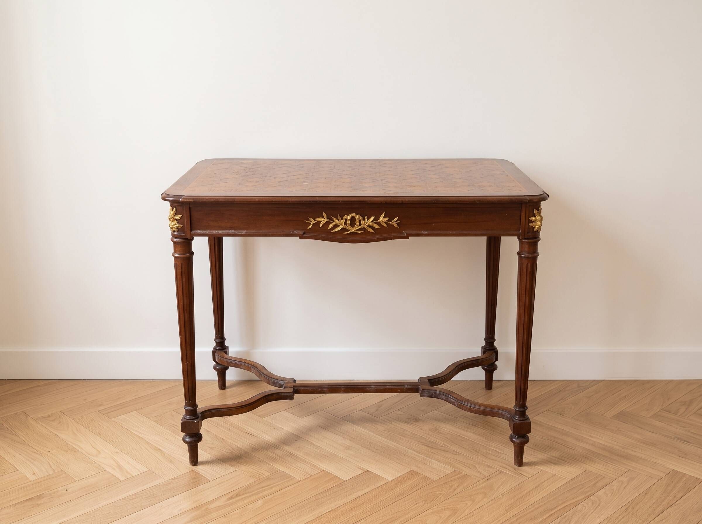 Antique Louis XVI style marquetry desk