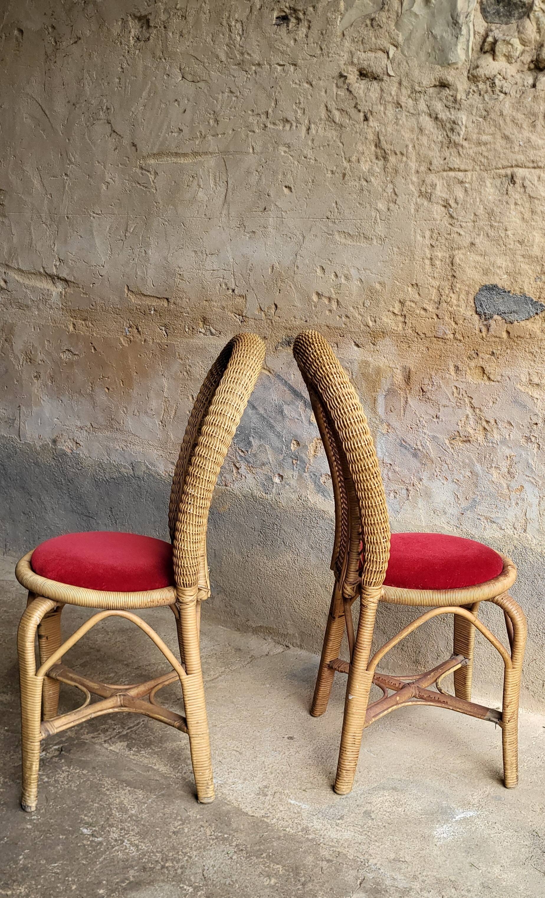 60s rattan chair (*2)