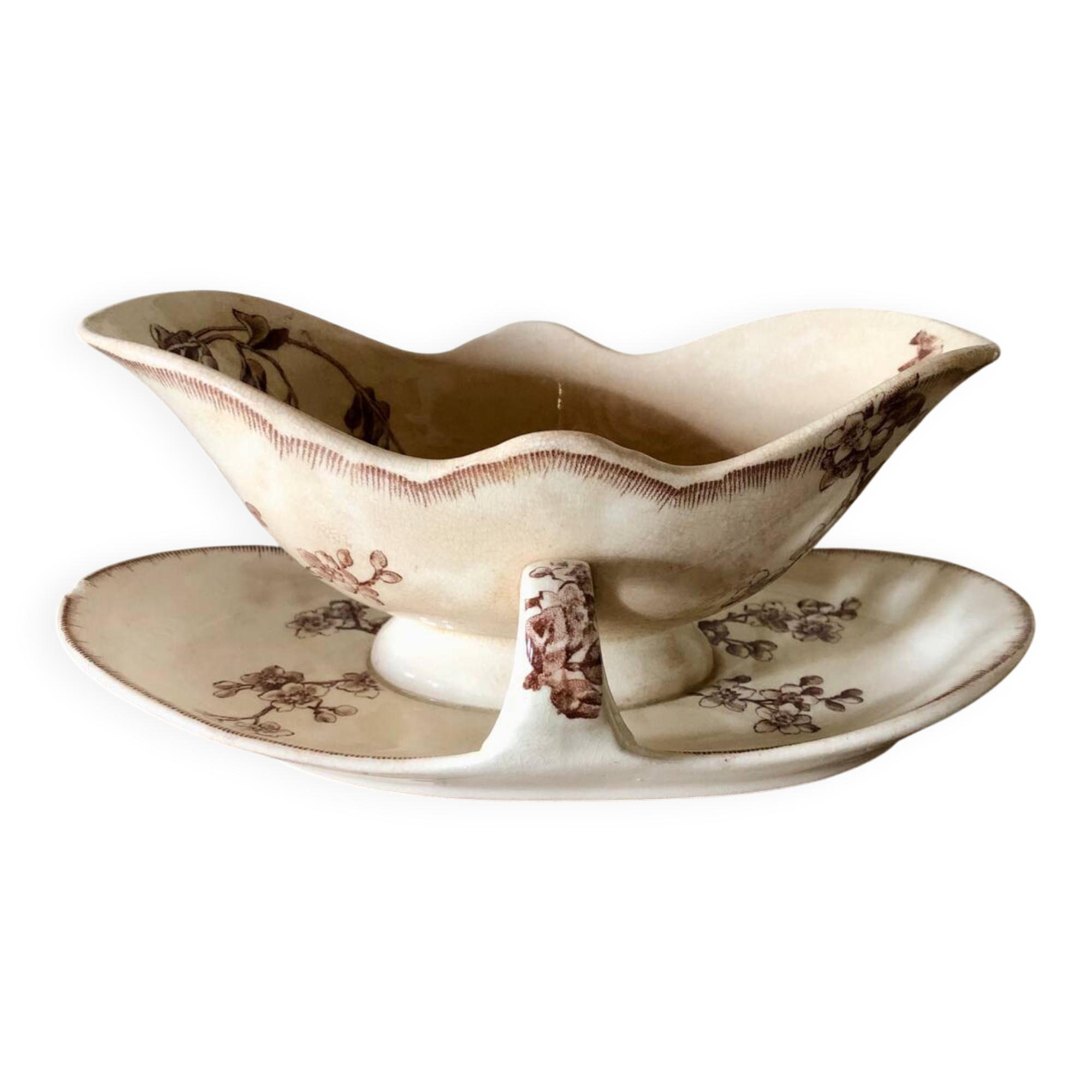 Jules Vieillard Bordeaux Ironstone Sauce Boat