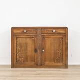 Buffet en bois massif Art Déco des années 1930