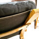 Scandinavian mid century lounge chair bentwood and leather, 1960s